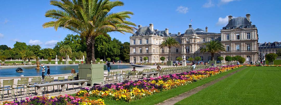 Luxembourg Palace in Jardin du Luxembourg in Paris